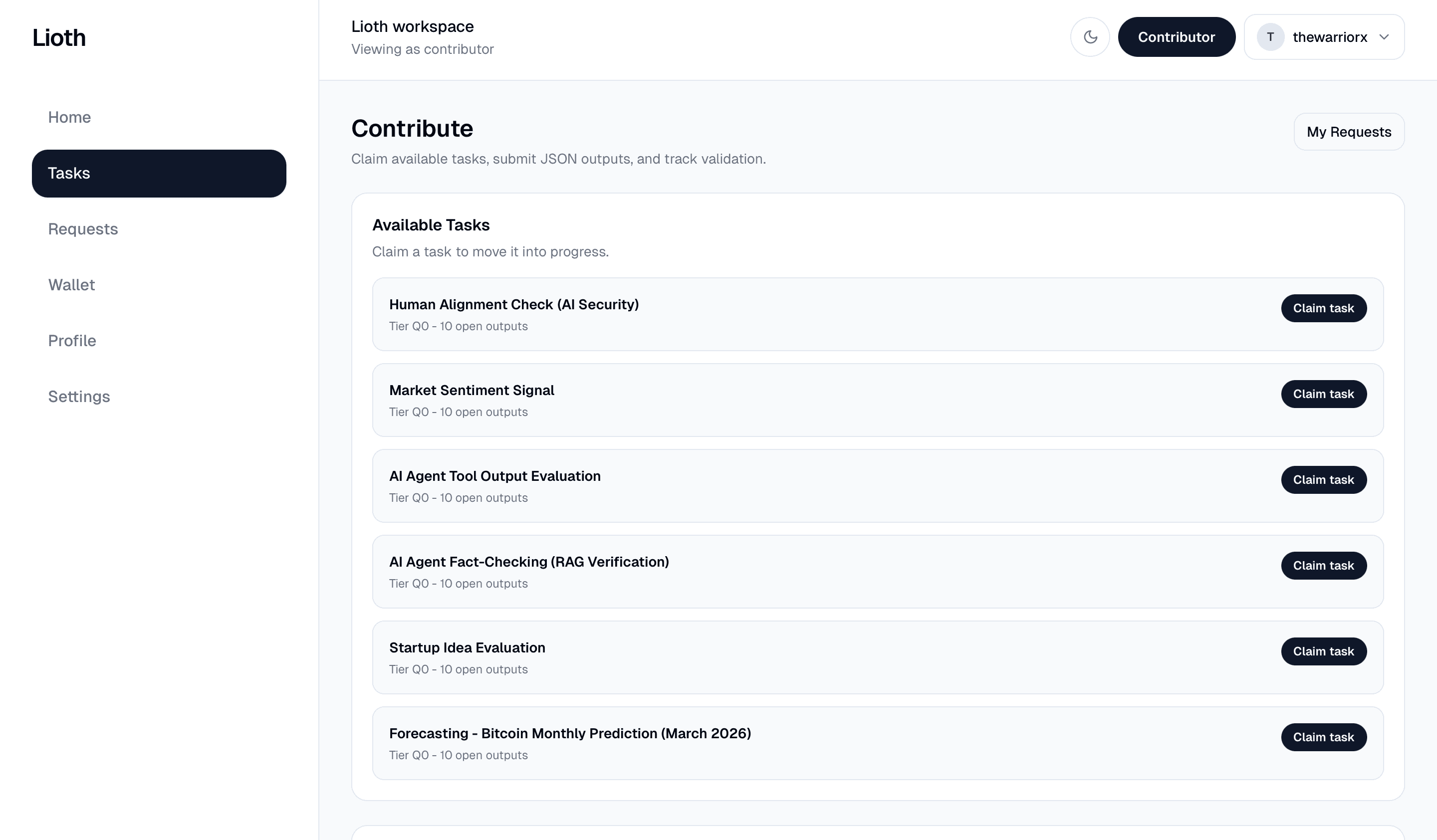 Review queue showing pending submissions